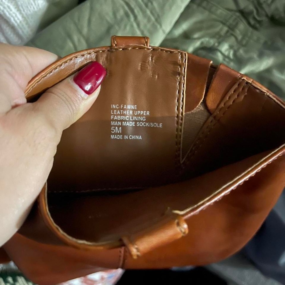 Inc International Concepts‎ Vintage Tall Caramel Brown Leather Riding Boots - Picture 3 of 4
